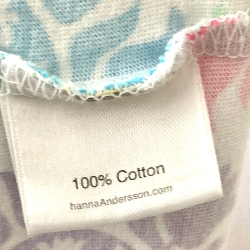 Hanna Andersson Floral Short Sleeve Dress Size 6-7 - Picture 6 of 6